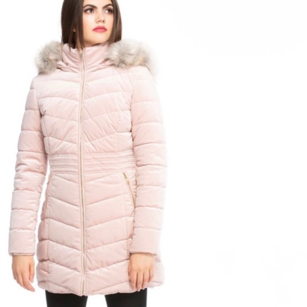 Pink Velvet Reversible Coat